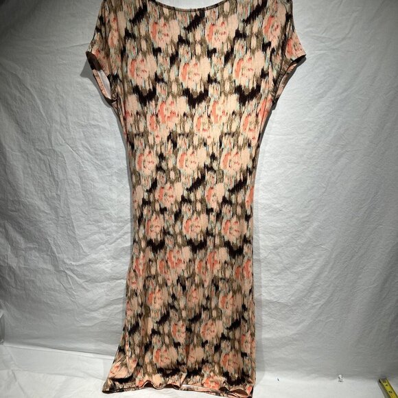 Lucy & Lauren Ruched Cross Front Stretch‎ Knit Evening Dress Orange  Small - Picture 4 of 7